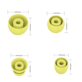 8pcs Eartips Earbuds Eargels Replacement for Beats Powerbeats Pro, BeatsX, Urbeats, Flex Wireless Earphones(Yellow)