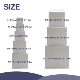 8 PCS Nesting Gift Boxes Assorted Size Prank Gift Box Surprise Birthday Box Square Paper Box Funny Gag Gift for Christmas Birthday Wedding Packaging Presents or Decoration (1.2-4 Inch)