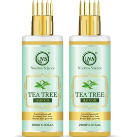Nuerma Science Tea Tree Hair Oil For Anti Dandruff 400 ML (Pack of 2, 200 ML Each)