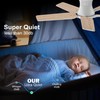 POCHFAN 42 Inch White Ceiling Fans with Lights and Remote,