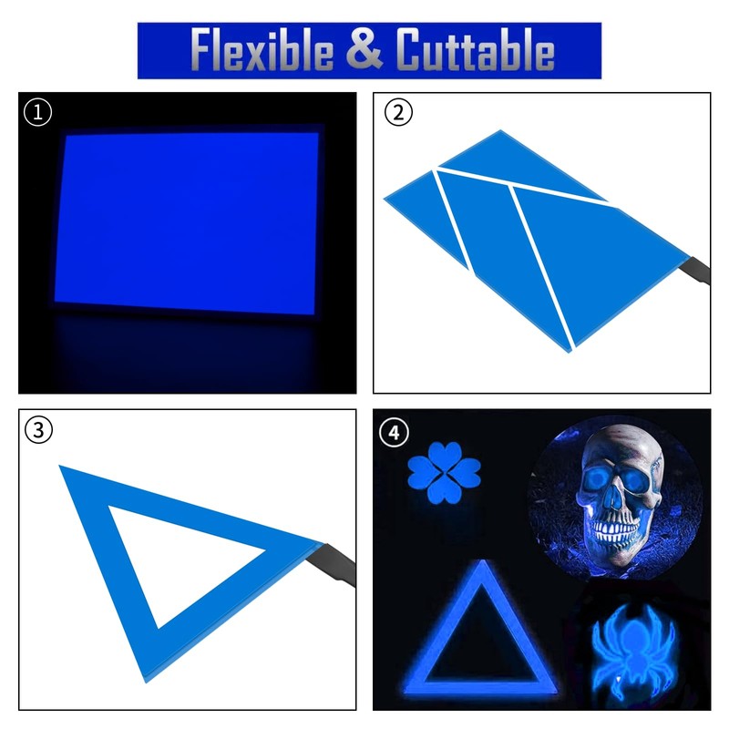 Flexible Led Panel, A6 Electroluminescent El Light - 3Modes Stay