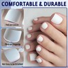 Bellelfin Press on Toenails for Women Matte White Toenails Press