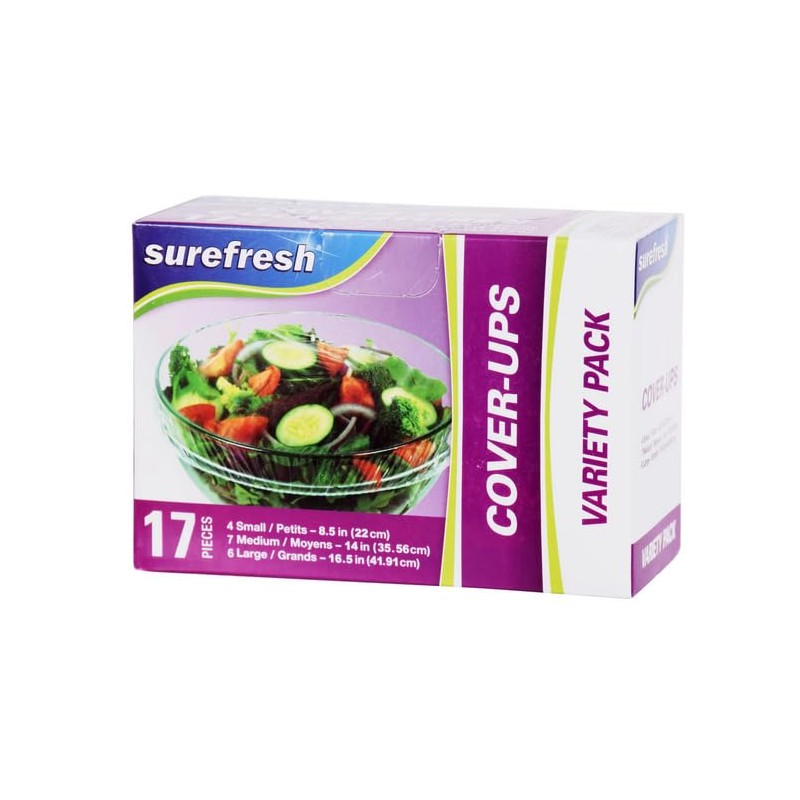 Surefresh Bowl Cover-Ups - 17 Pack Elastic Disposable Covers(4 Small,