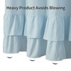 YOSTEV Light Blue Ruffle Shower Curtain Farmhouse Fabric Cloth Shower