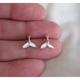 Sterling Silver 11mm Whale tail with Hypo-Allergenic Post stud earrings. Jewelry Earrings for Women #3298FE5119