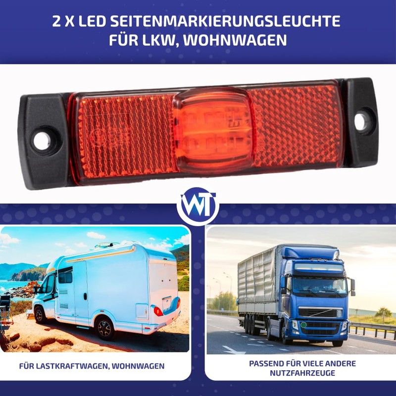 Web Truck 2 x LED Side Marker Light for Home,