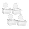 CAXUSD 4PCS Refillable Wipe Dispenser with Lid Portable and Plastic