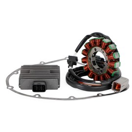 Frezon Magneto Coil Stator + Voltage Regulator + Gasket Assy Fit for Kawasaki VN900 Classic 2006-2013,Vulcan 900 Classic/Classic LT 2006-2023,Custom 2007-2008,Vulcan 900 Custom 2007-2023