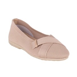 Gloria Vanderbilt Women's Ballet Flat, Comfortable Round Toe Cross-strap Design Dressy Work Flats Shoes for Women - Tan 10