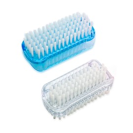 2 Pack Nail Cleaning Brush Fingernail Scrubber with Soft and Stiff Bristles Nail Scrub Brush for Men Women Kids 2 Sided Nail Brush for Effective Cleaning