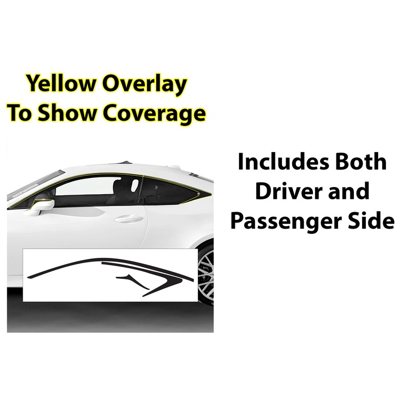 BOGAR TECH DESIGNS Side Window Chrome Delete Overlays Compatible with