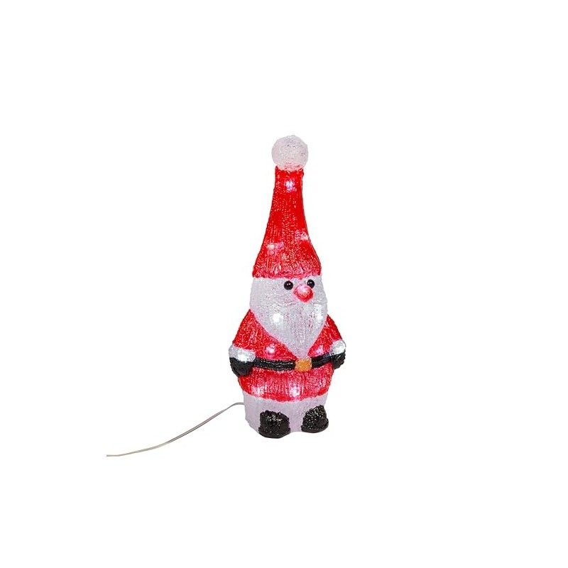 Lights4fun Outdoor Christmas Figure Light Up LED Acrylic Santa Claus