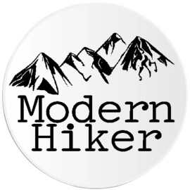 Kiwi Gifts Modern Hiker - 3 Pack Circle Stickers 3 Inch - Hike Mountain Trail Explore
