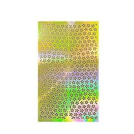 ALLYDREW Gold Nail Art Guide Large Nail Stencil Sheet - Lily