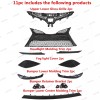 FOFUYEY 11PC For Camry SE 2018-2020 Front Gloss Black Grille