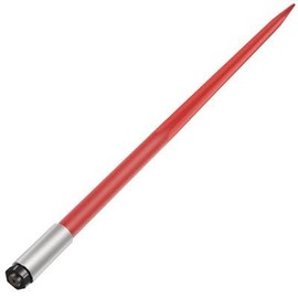 Happybuy 49" Hay Spear 4500 lbs Capacity, Bale Spike with Quick Attach, Square 1 3/4" Forks, Red-Coated, Hex Nut & Sleeve for Tractors, Loaders, Buckets