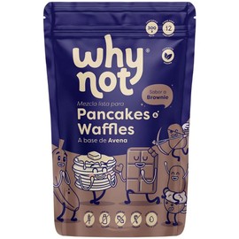 Almond based waffles Why Not Pancakes mix (2 pack) with Brownie flavor waffle Gluten Free & no added sugar Works with Waffle Maker - Fast and Fresh Breakfast Foods