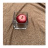 Decorative Glass Flower Vase, 4x4x4 inches, Square, Clear Centerpiece 2