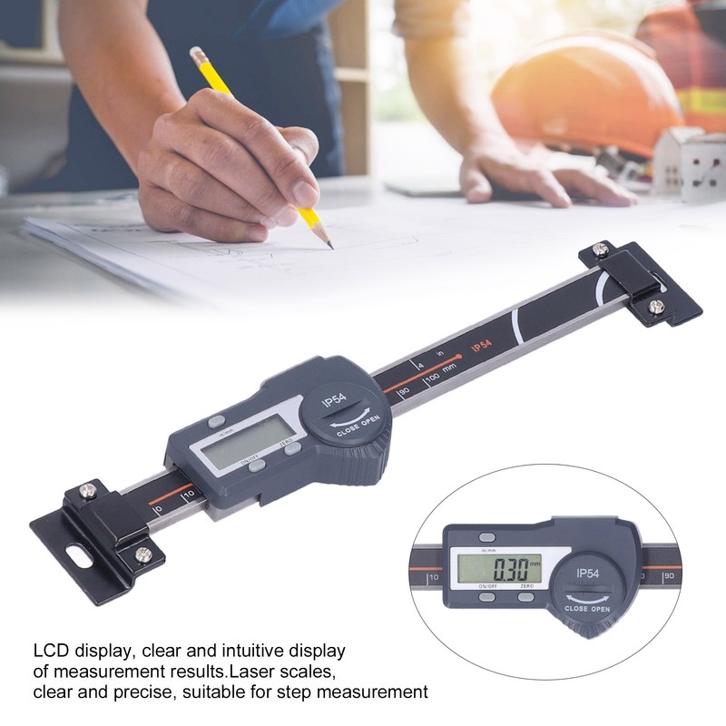 IP54 Horizontal Vernier Caliper LCD Display Digital Linear Scale Measuring