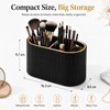 GORESE Makeup Brush Holder,Makeup Organiser Vanity Organiser PU Leather Cosmetics