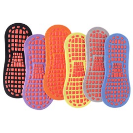 QSLKI Non-Slip Socks, Non-Slip Socks, Unisex Socks for Yoga, Home Training, Barre, Pilates, Hospital, Adults, Men, Women (Varied Colours), a