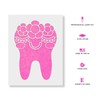 Tooth with Flower Crown Stencil - Stencils for Wood, Wall