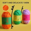 Mooaske 3 Pack Crochet Yarn with Crochet Hook - Worsted