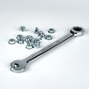 50 x Flange Nuts with Locking Toothing M4 - Serrated