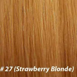 100 Strands Straight Pre Bonded U Nail Tip Fusion Remy Human Hair Extensions 22" Inches # 27 Strawberry Blonde Color