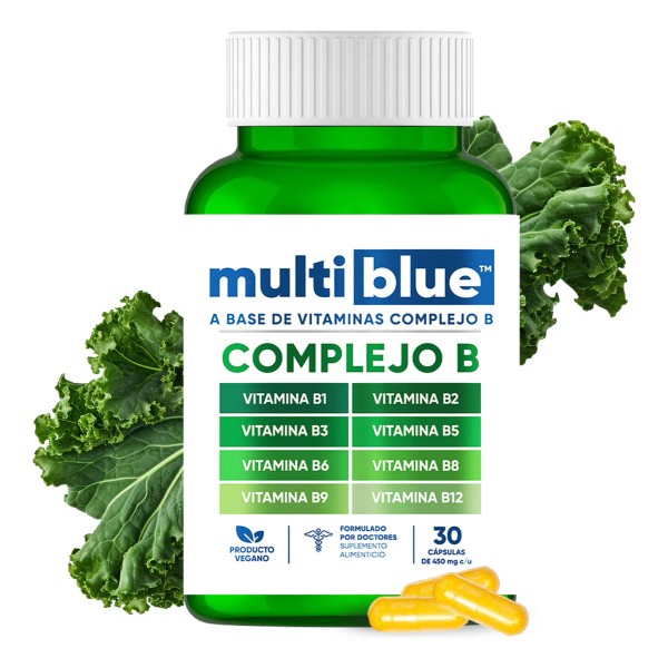 Multiblue - Complejo B Vitamina B1, B2 100 Natural 30