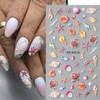 CharmeFleur 5D Embossierte Muschel und Seestern Nagelkunst Aufkleber Dekale Sommer