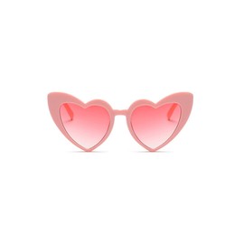 YOJUED Heart Sunglasses Vintage Cat Eyes Glasses Love Heart Shape Sunglasses Heart Glasses UV400 Protection, pink