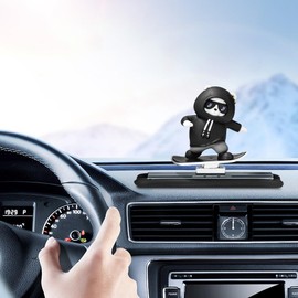 Esdallina Cool Skateboards Bear Car Dashboard Ornament Auto Decor Funny Sliding Bear