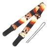 RiToEasysports Leather Guitar Strap,Flame‑Skull‑Pattern Adjustable Guitar Shoulder Strap for Electric