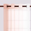 DWCN Ombre Sheer Curtains - Faux Linen Gradient Drapes Semi