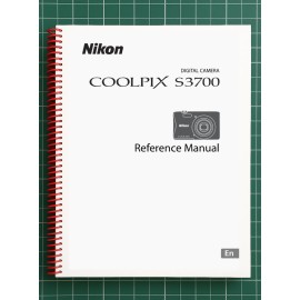 Nikon CoolPix S3700 — User Reference Manual — 162 Pages — Printed & Bound in USA