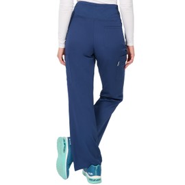 Evolution Scrubs Women's 4-Way Stretch Maternity Pant, Navy, Small