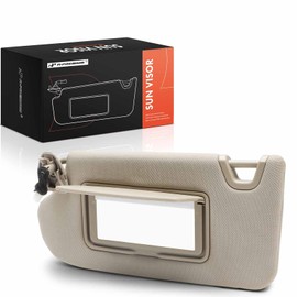 A-Premium Left Driver Side Sun Visor Compatible with Nissan Altima 2013 2014 2015 2016 2017 2018, with Mirror Light and Card Holder, Beige