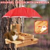 Gnodary Squirrel Feeder with Umbrella, Squirrel Feeders for Outside, Squirrel