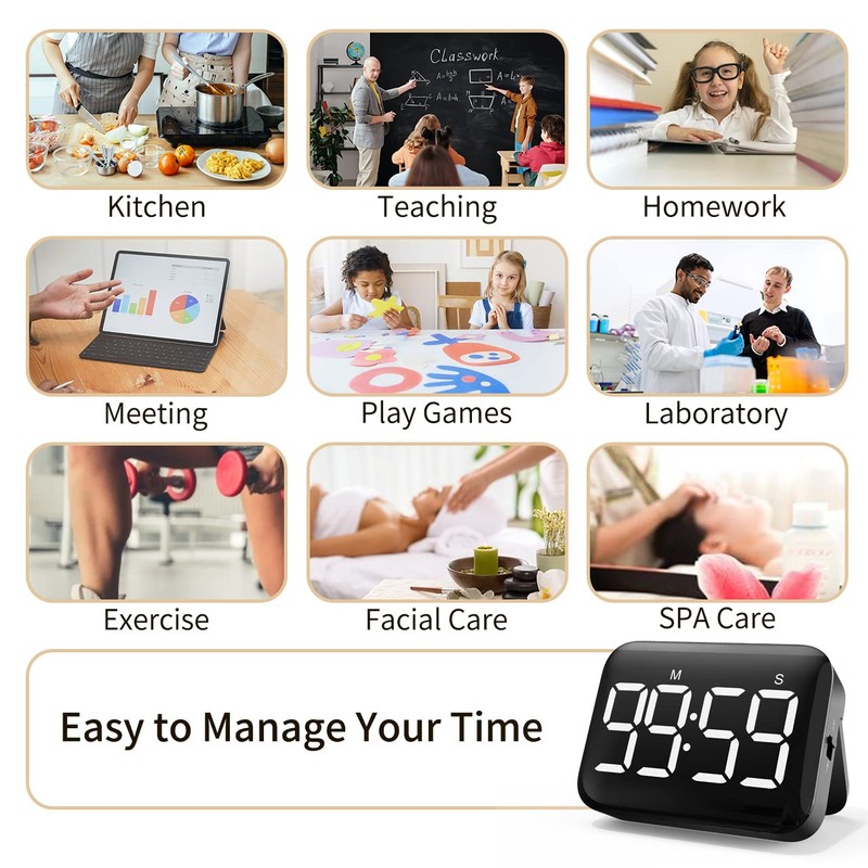 NOKLEAD Digital Kitchen Cooking Timer - Magnetic Countdown Count Up
