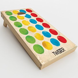 Skin Decal Vinyl Wrap for Cornhole Outdoor Board Game Bag Toss (2 x Pcs. skins only) / twister dots