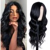 ISAMY Long Wavy Wigs for Women 26Inch Synthetic Middle Part