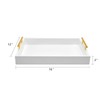 16"x12" Serving Trays with Handles, White Decorative Serving Tray, Ottoman