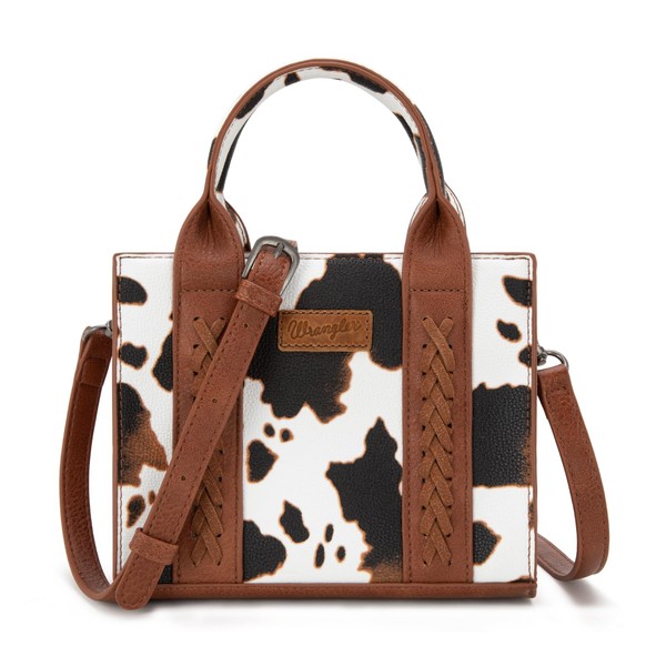Wrangler Mini Tote Bag for Women Cow Print Western Crossbody