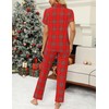 Senert Christmas Matching Sets For Women Sleepwear Button Up Pajamas