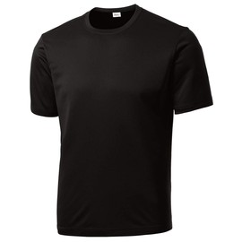 Opna Men's Big & Tall Short Sleeve Moisture Wicking Athletic T-Shirts Regular Sizes & XLT's Black