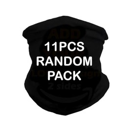 VCZUIUC Headwear Bandana Head Wrap Face Scarf Mask Neck Warmer Balaclava for Sports (Medium (Quick Dry), 11PCS Random)