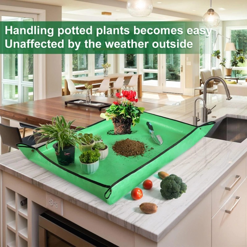 HNXTYAOB Large Repotting Mat for Plant Transplanting and Mess Control