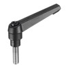 sourcing map Adjustable Clamping Lever Handle M8 x 25mm Metric