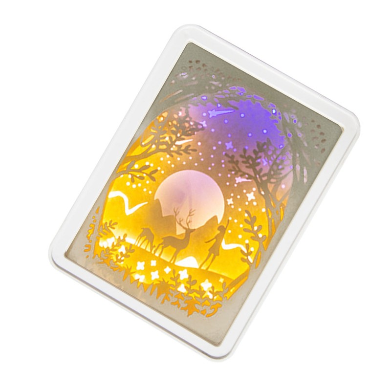 Papercut Light Box Soft Warm Light Romantic USB Battery Powered